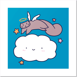 Angel Cloud Squirrel Posters and Art